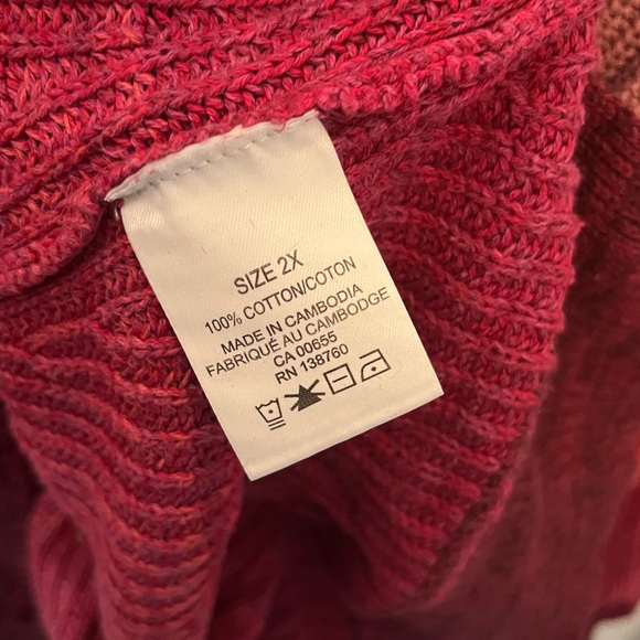 VGUC 2X Penningtons Layered Pink Knitted Sweater - Picture 11 of 11